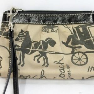 Vintage Coach Horse & Carriage Wristlet